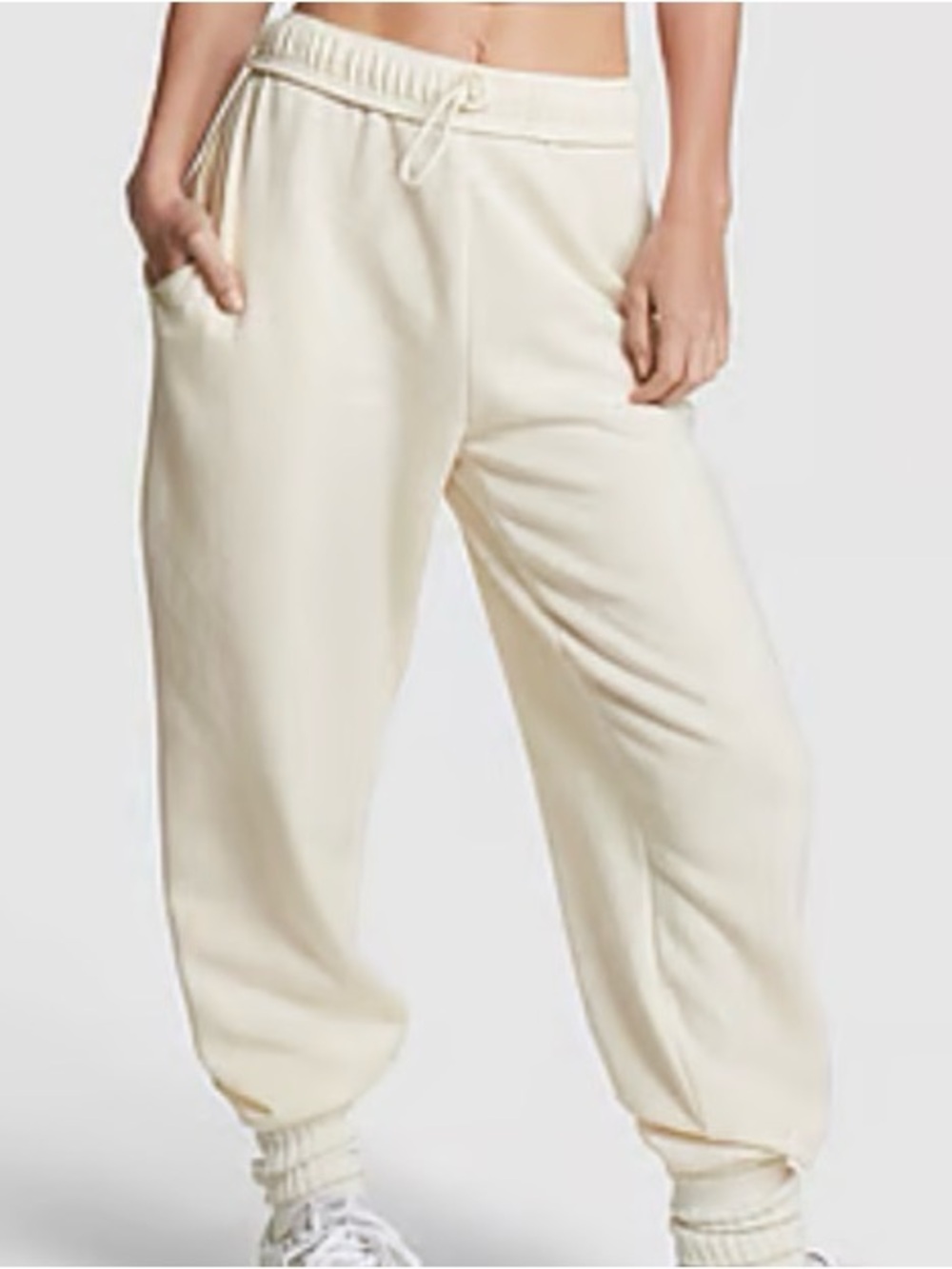 New Victoria’s Secret Pink Joggers (XXL) Cream Casual Pants NWT